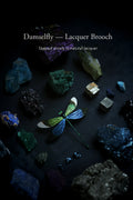 Damselfly — Silver Lacquer Brooch