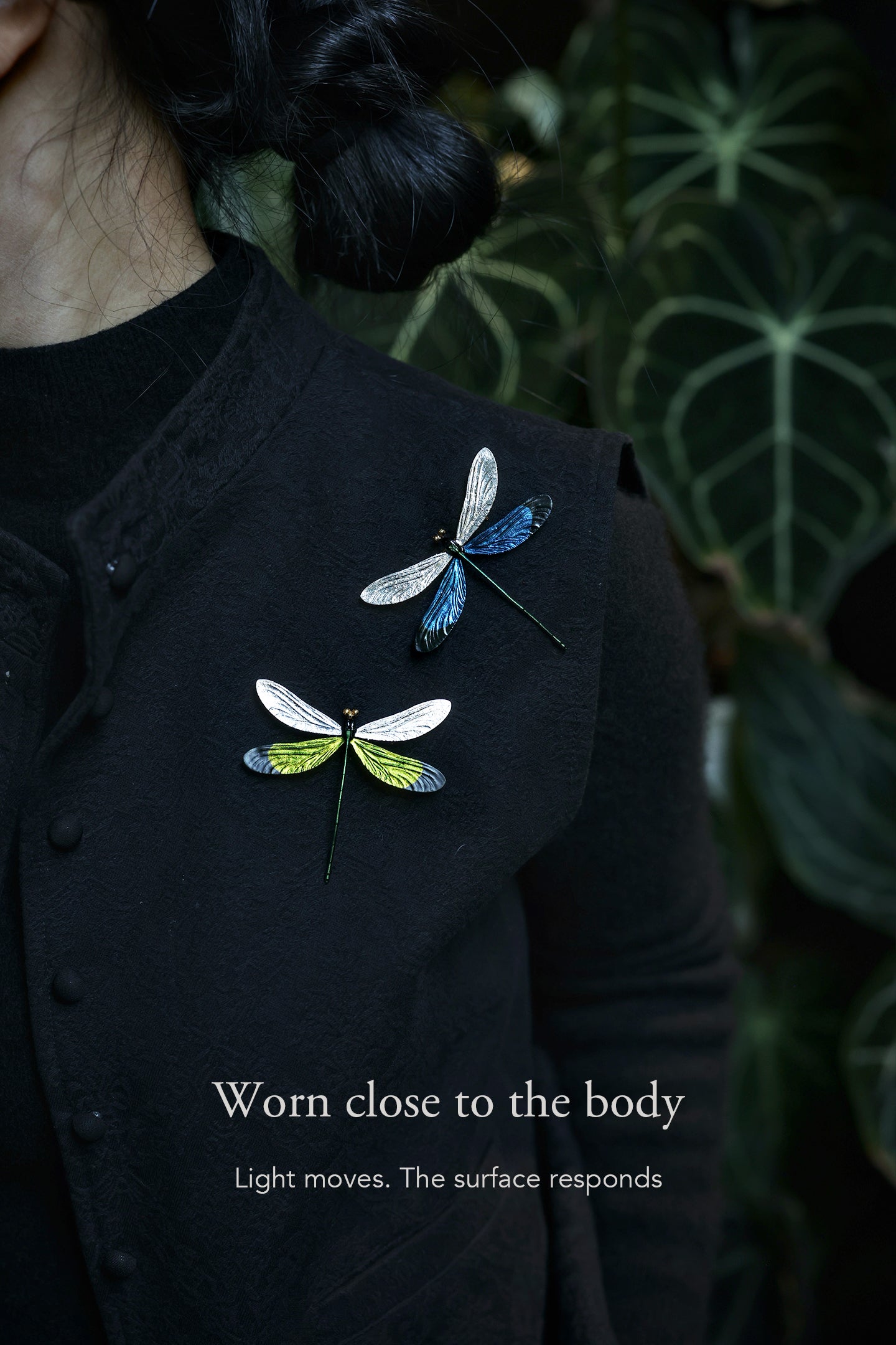 Damselfly — Copper Lacquer Brooch