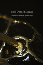 GOLDEN LEOPARD Natural Lacquer Brooch
